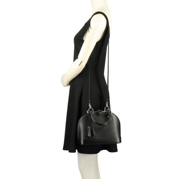 Louis Vuitton Alma Epi Leather Noir Black BB Shoulder Bag Handbag - Picture 5 of 6